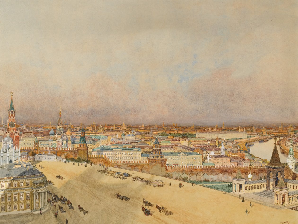 Utsikt över Moskva, 1898 av Franz Kopallik