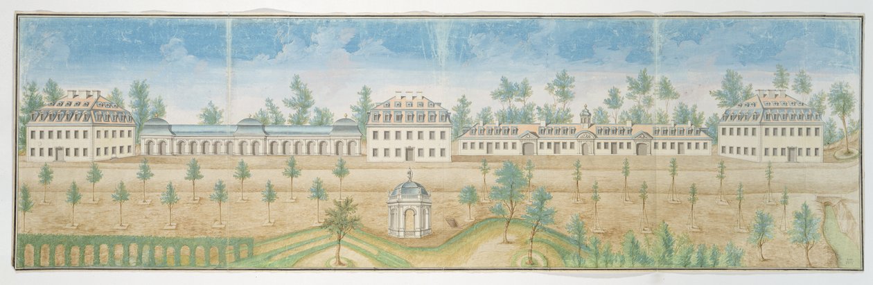 Wilhelmsbad (wc & penna på papper) av Franz Ludwig Cancrin
