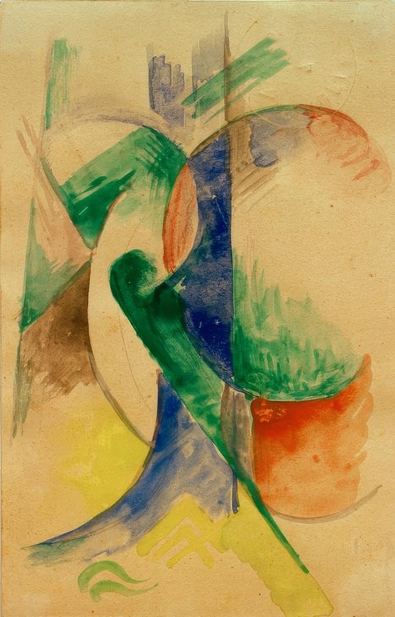 Abstrakt sammansättning av Franz Marc