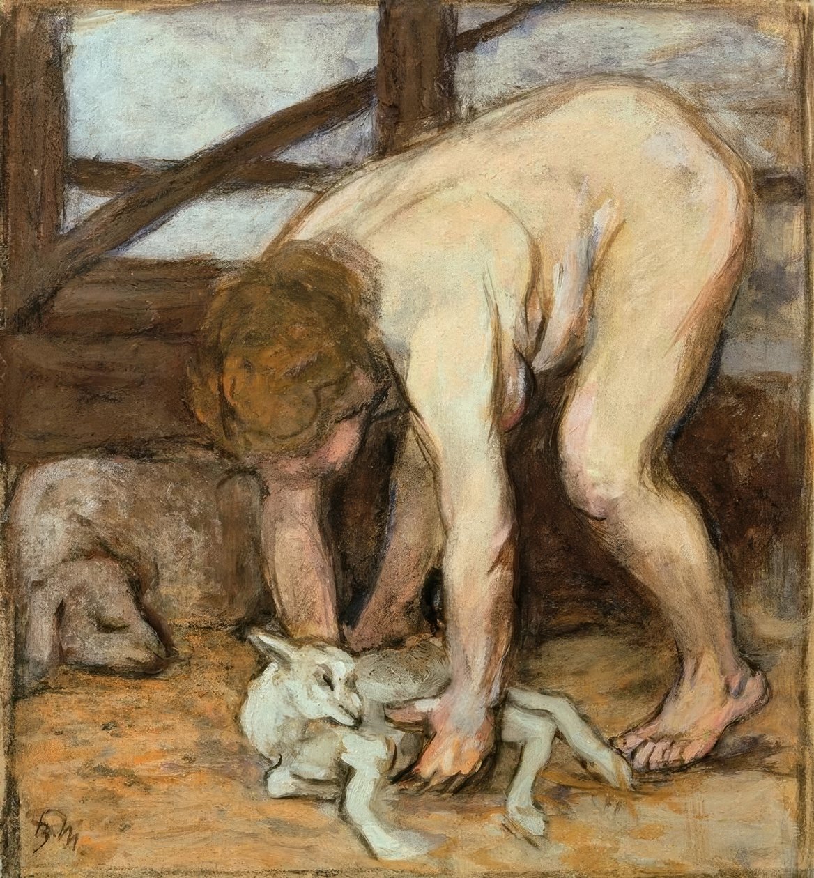 Naken med barn av Franz Marc