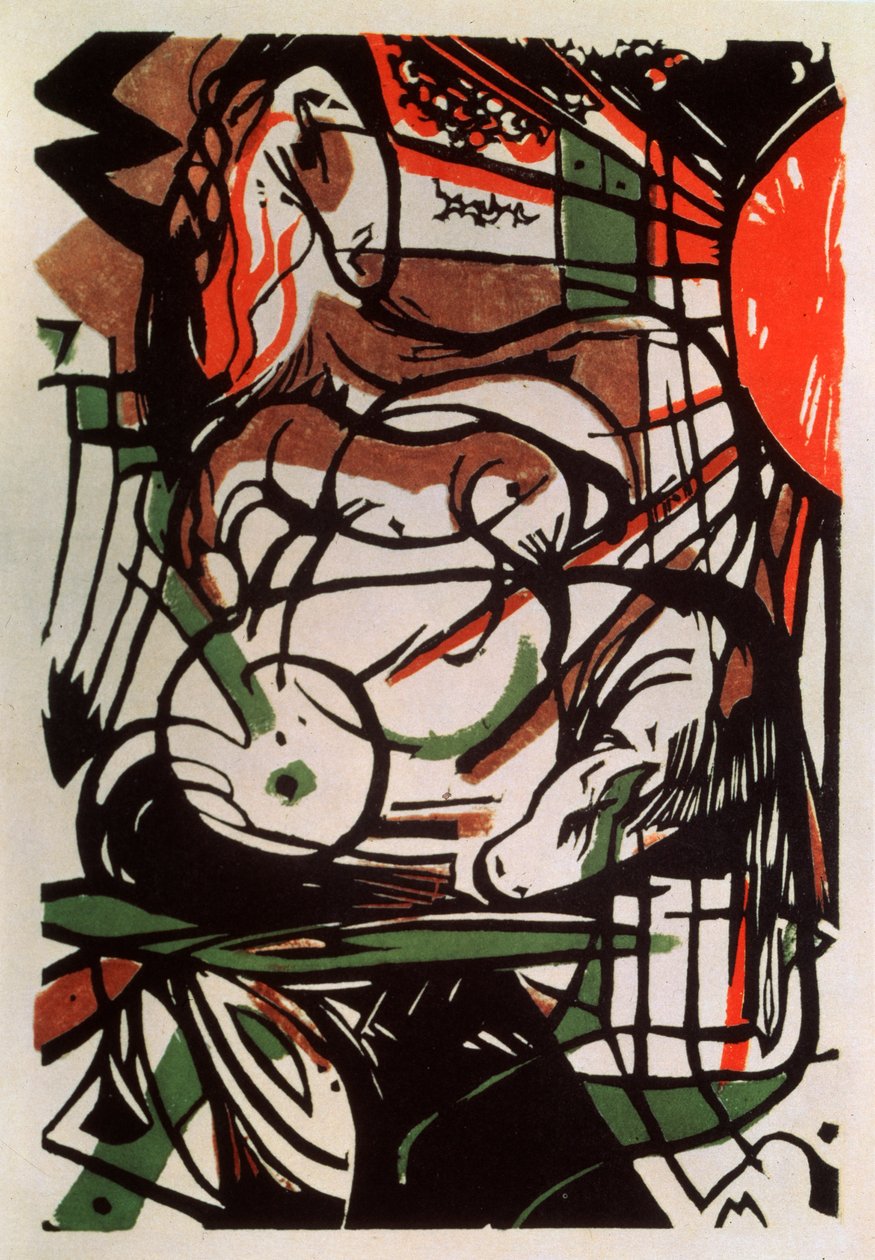 Ett föls födelse, 1913 av Franz Marc