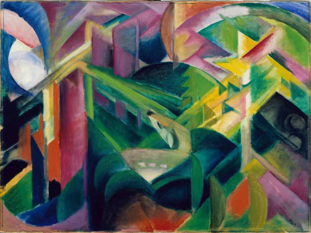 Rådjur i Klosterträdgården av Franz Marc