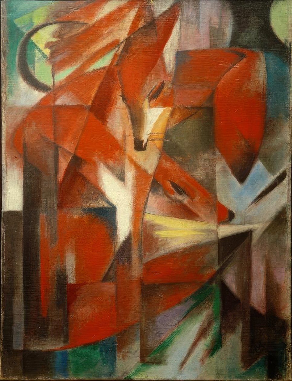 Rävarna av Franz Marc