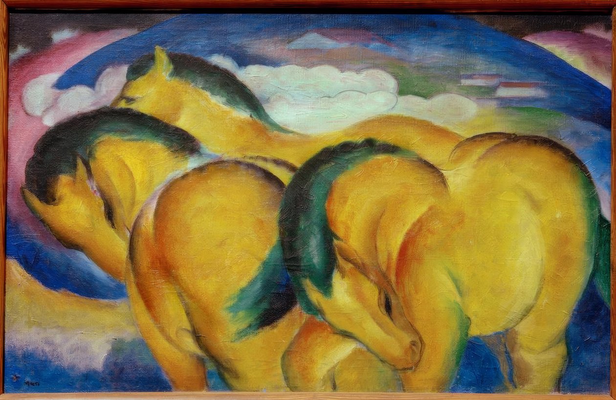 De små gula hästarna av Franz Marc