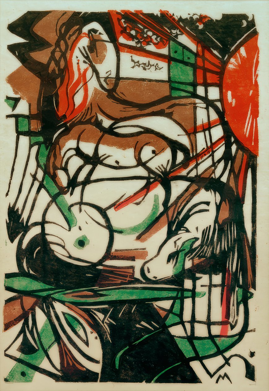 Hästarnas födelse av Franz Marc