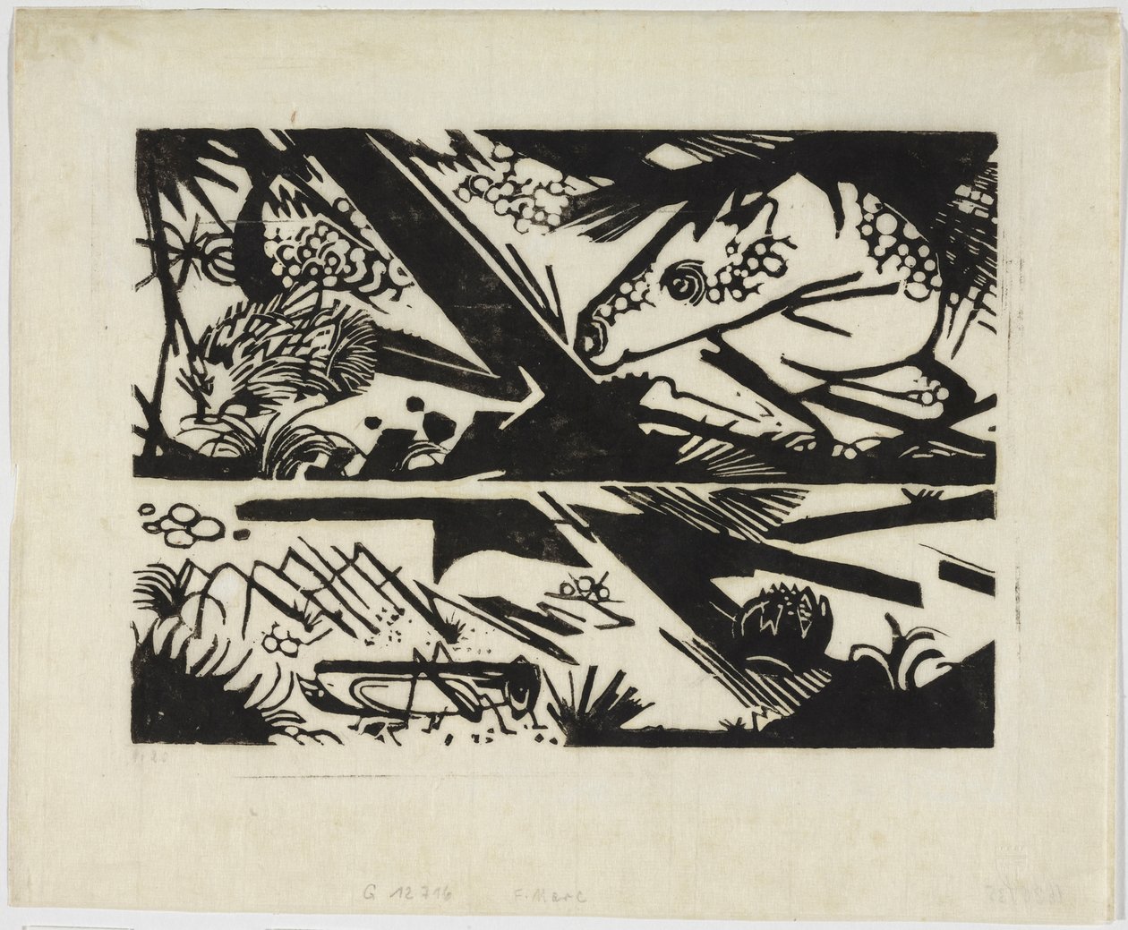 Häst och igelkott av Franz Marc