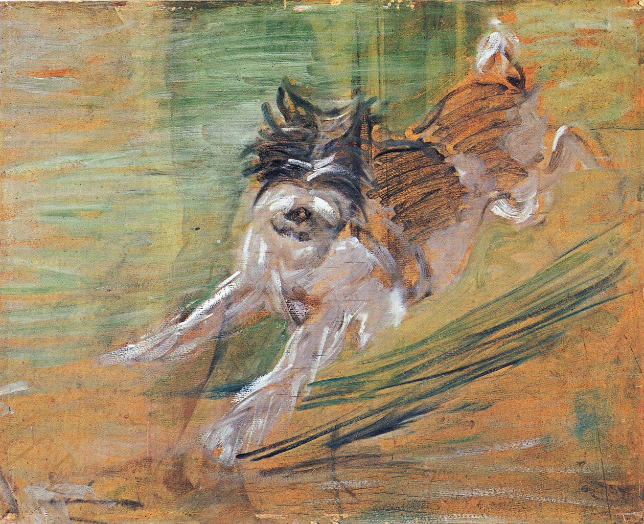 Springande hund av Franz Marc