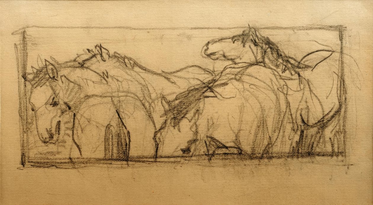 Lenggries häststudie (häststudie) av Franz Marc