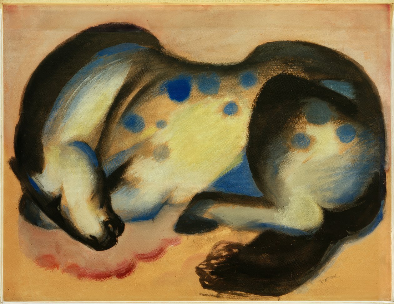 Liggande häst av Franz Marc