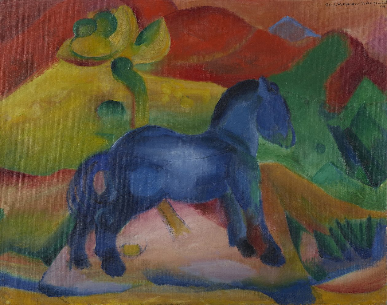 Lilla blå hästens barnbild, 1912. av Franz Marc