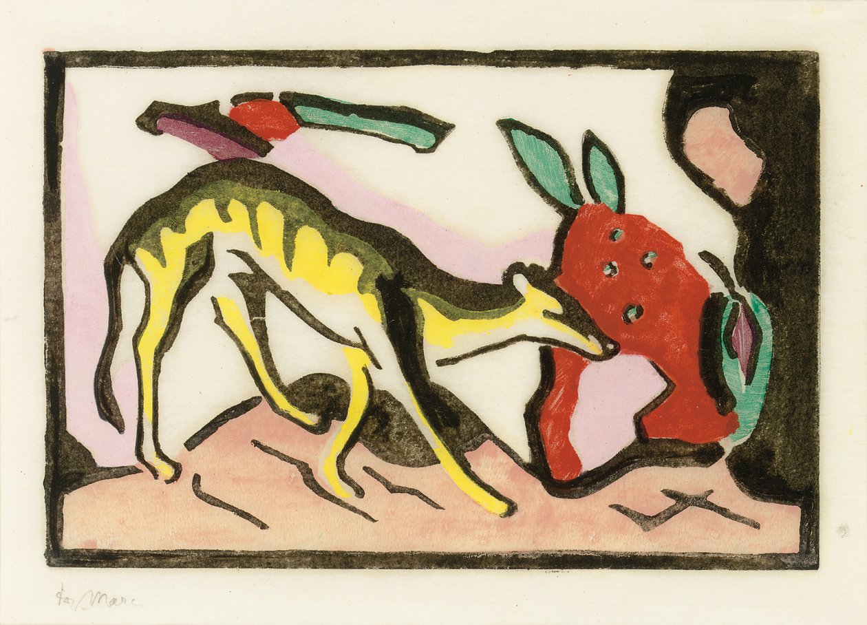 Mytiskt djur av Franz Marc