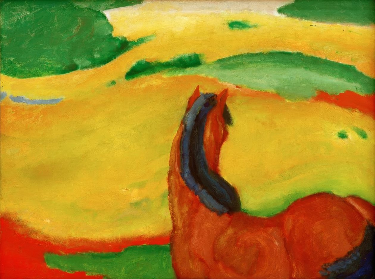Häst på landet av Franz Marc