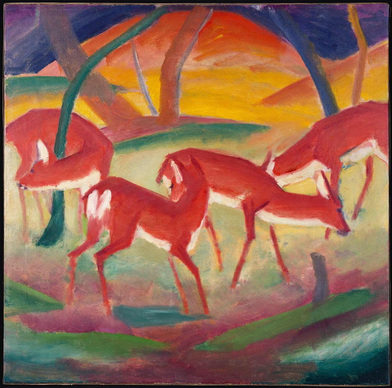 Red Deer 1, 1910 av Franz Marc