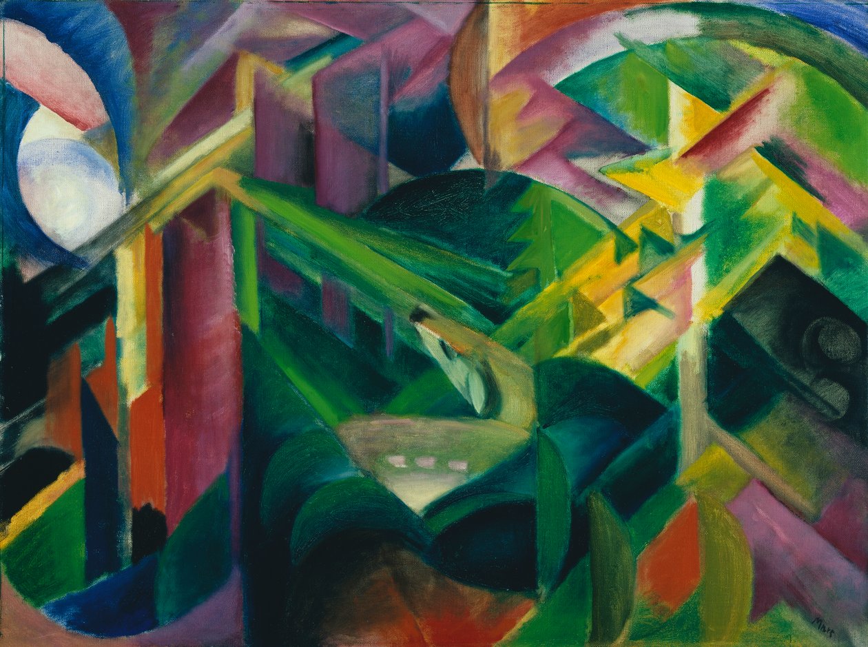 Rådjur i klosterträdgården av Franz Marc