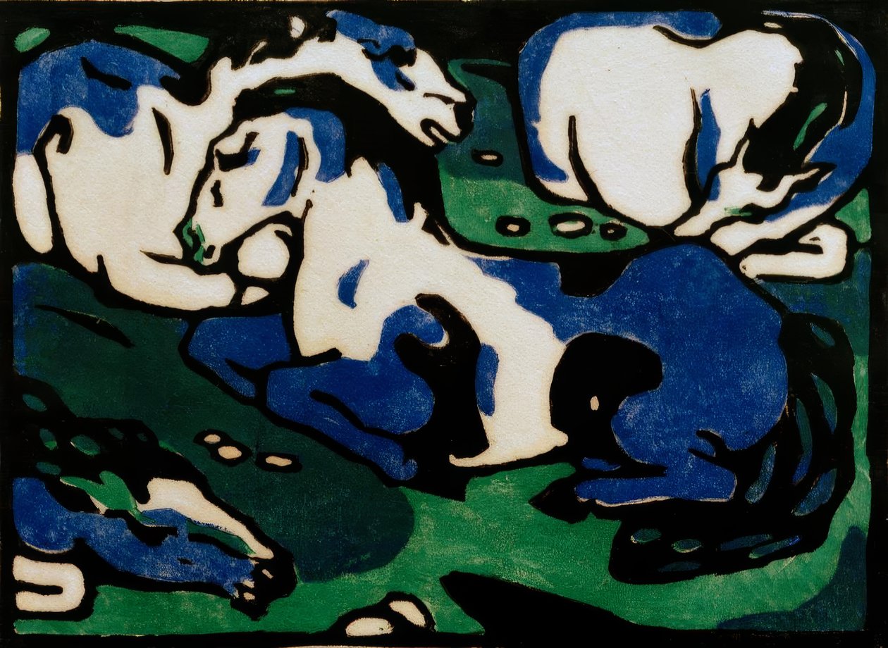 Vilande hästar av Franz Marc