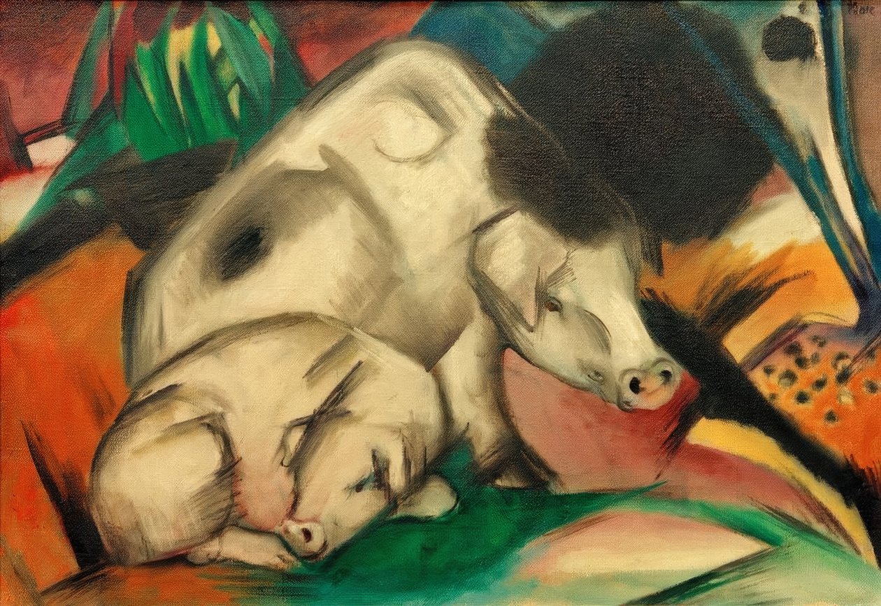 Grisar (mamma gris) av Franz Marc