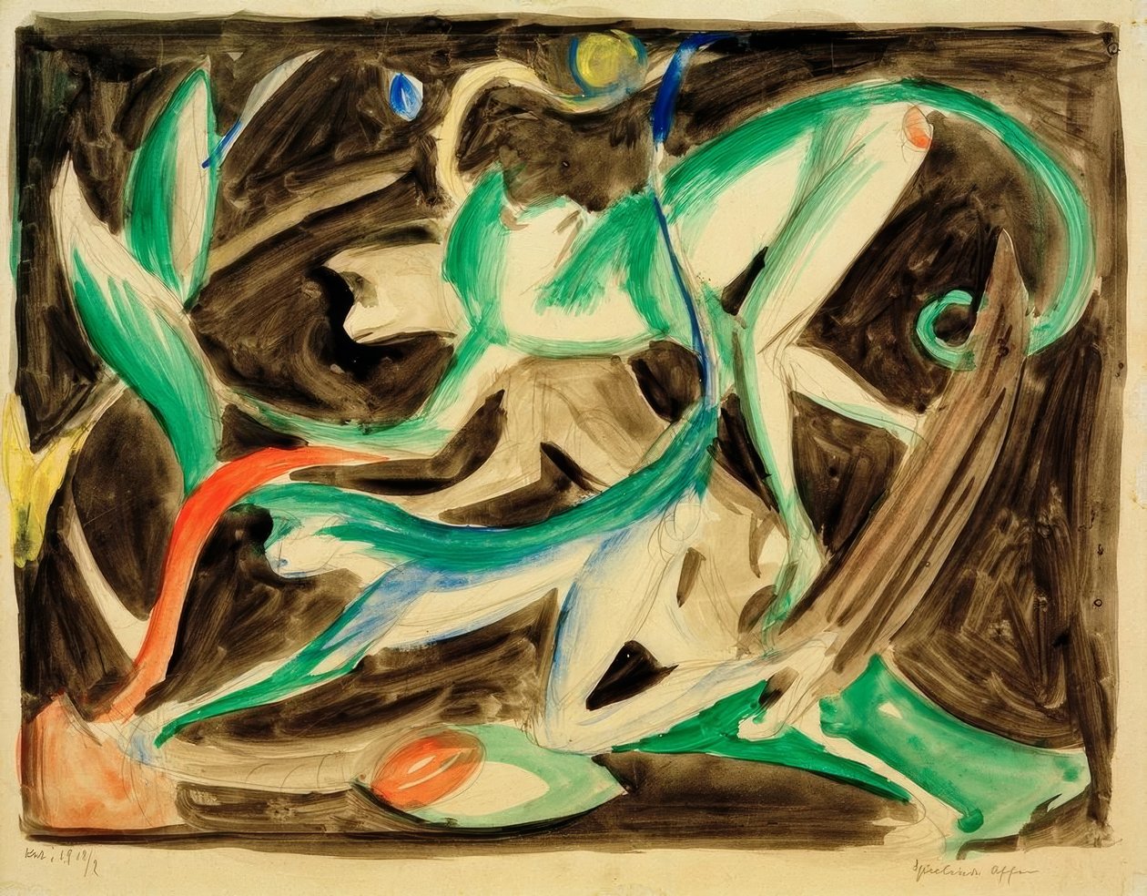 Leker apor av Franz Marc