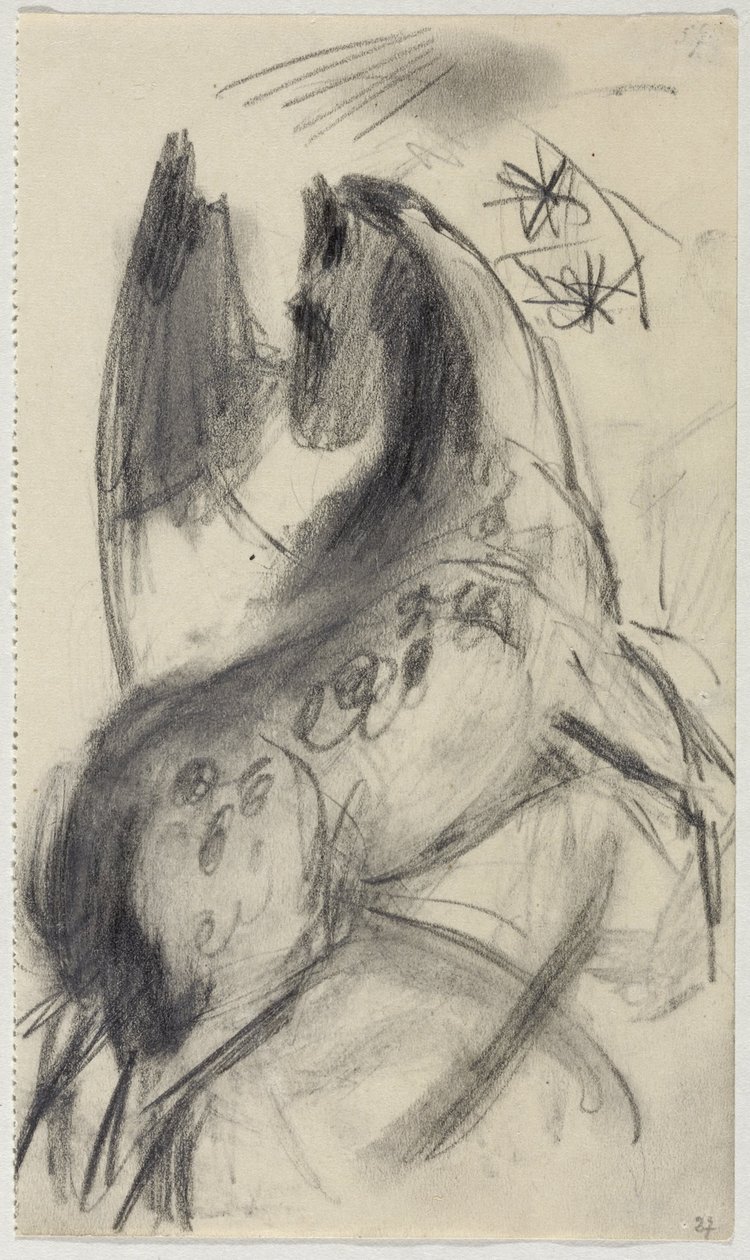 hoppande häst av Franz Marc