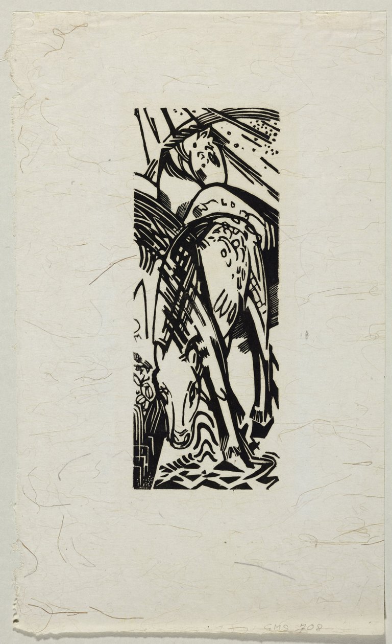 drickande häst av Franz Marc