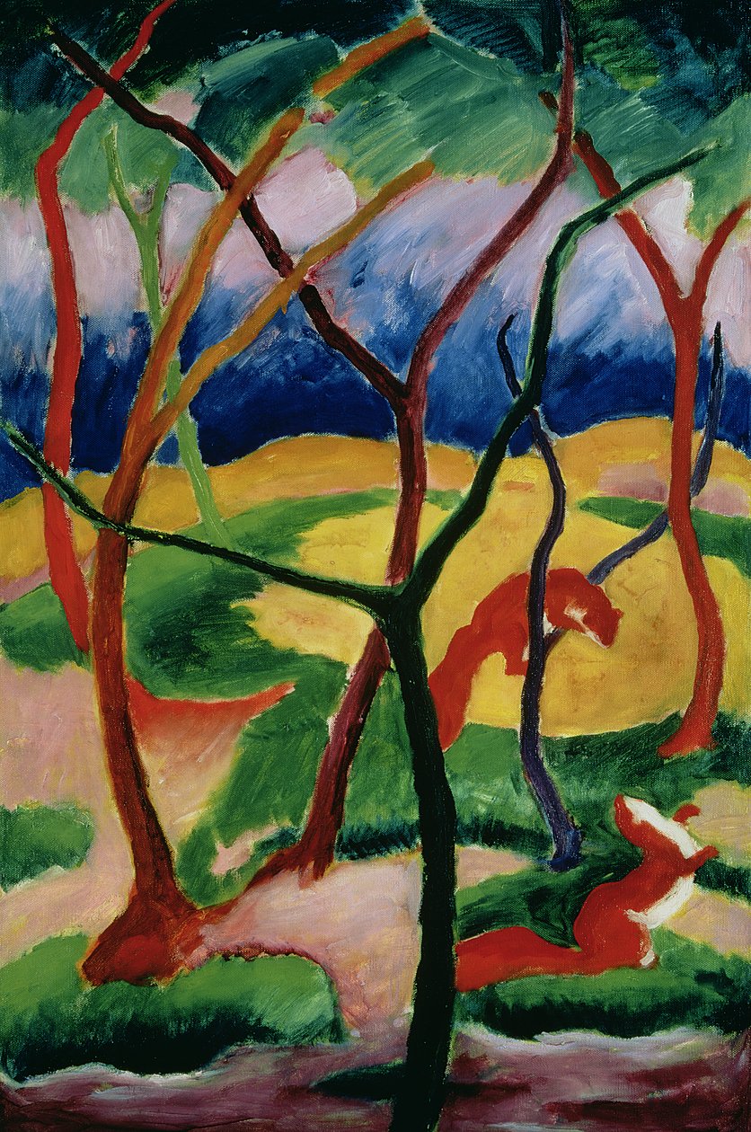 Vättar som leker, 1911 av Franz Marc