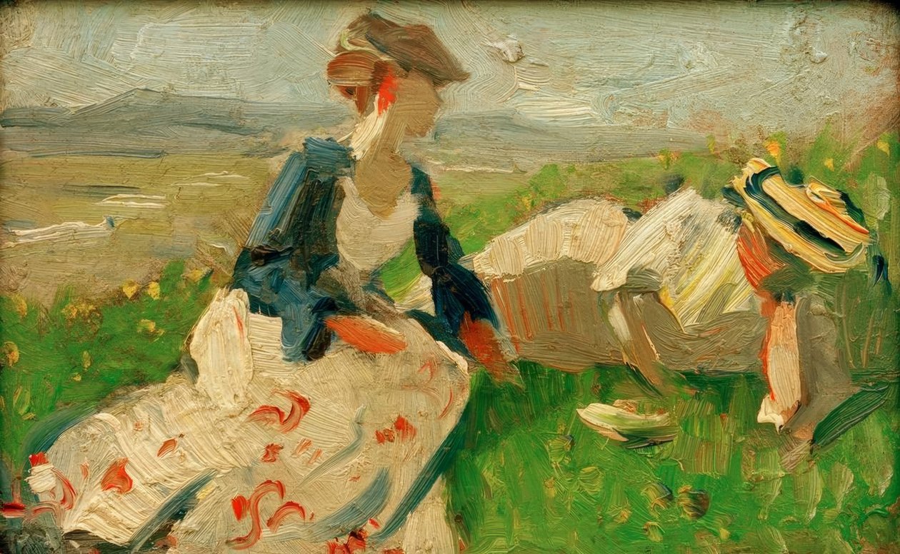Två kvinnor på berget av Franz Marc