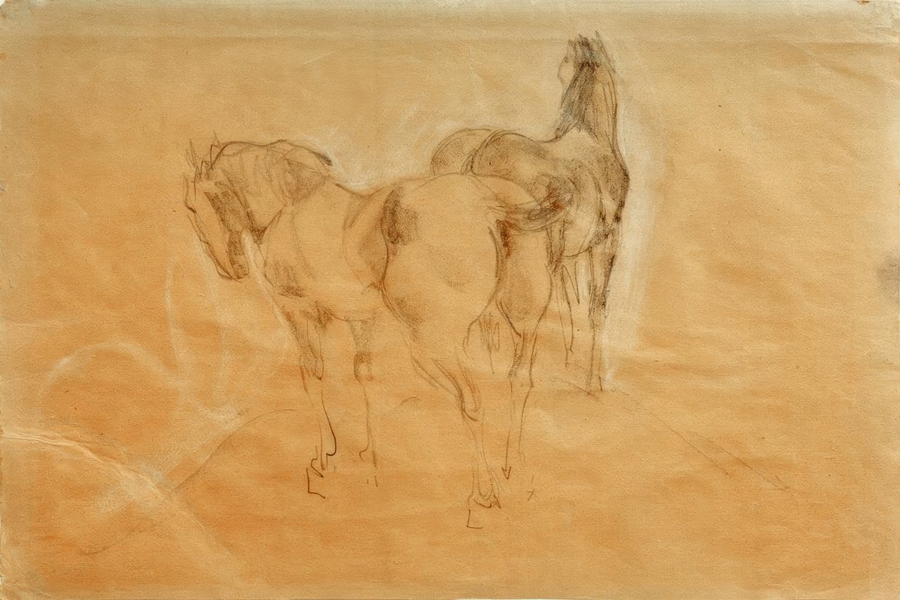 Två hästar av Franz Marc