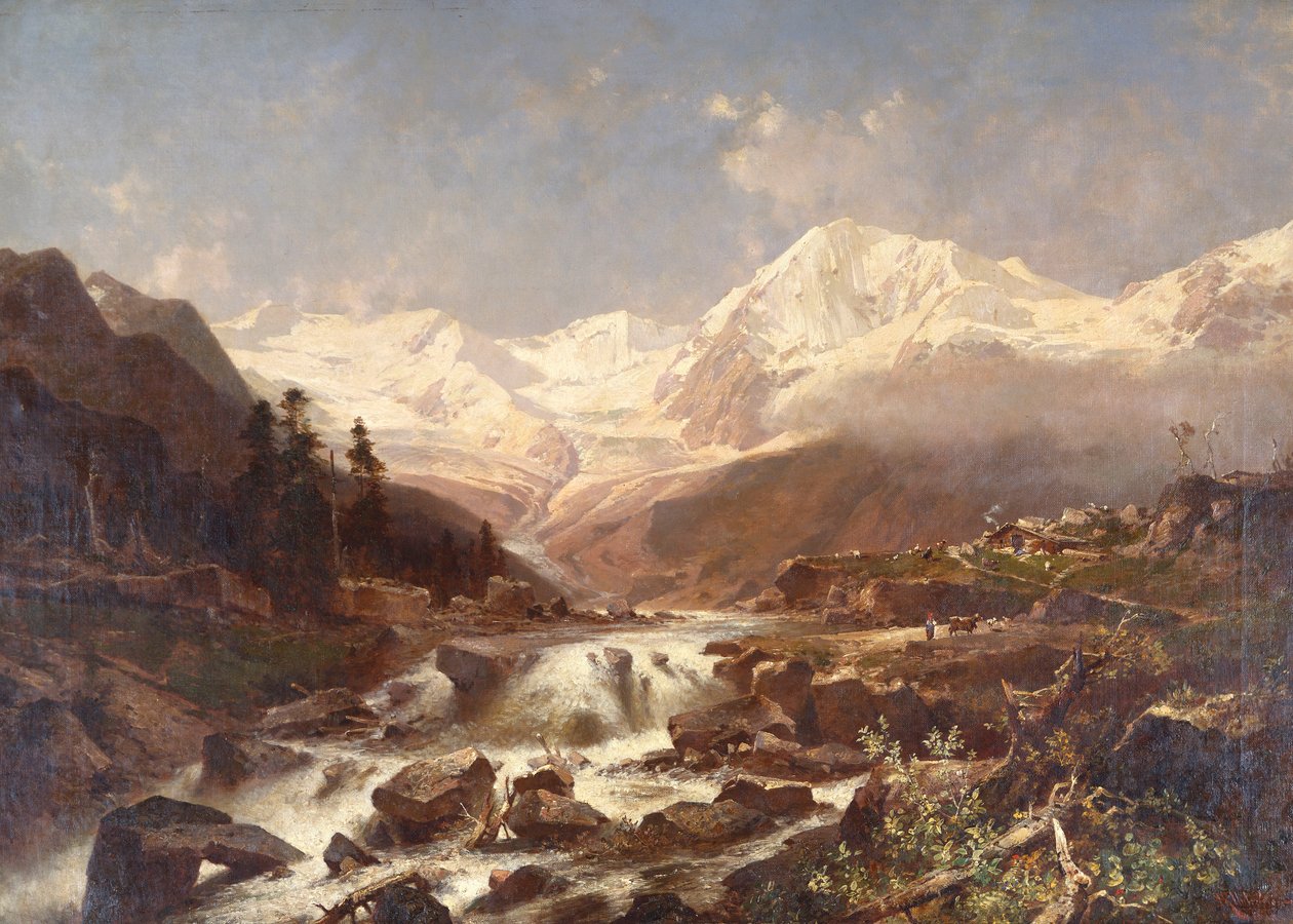 Koenigspitze-Tyrolen, 1877 av Franz Richard Unterberger