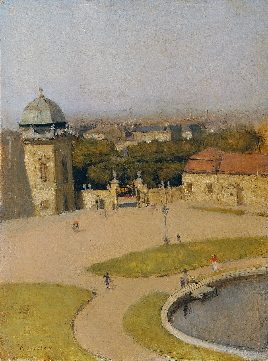 Utsikt över Upper Belvedere från sydväst av Franz Rumpler