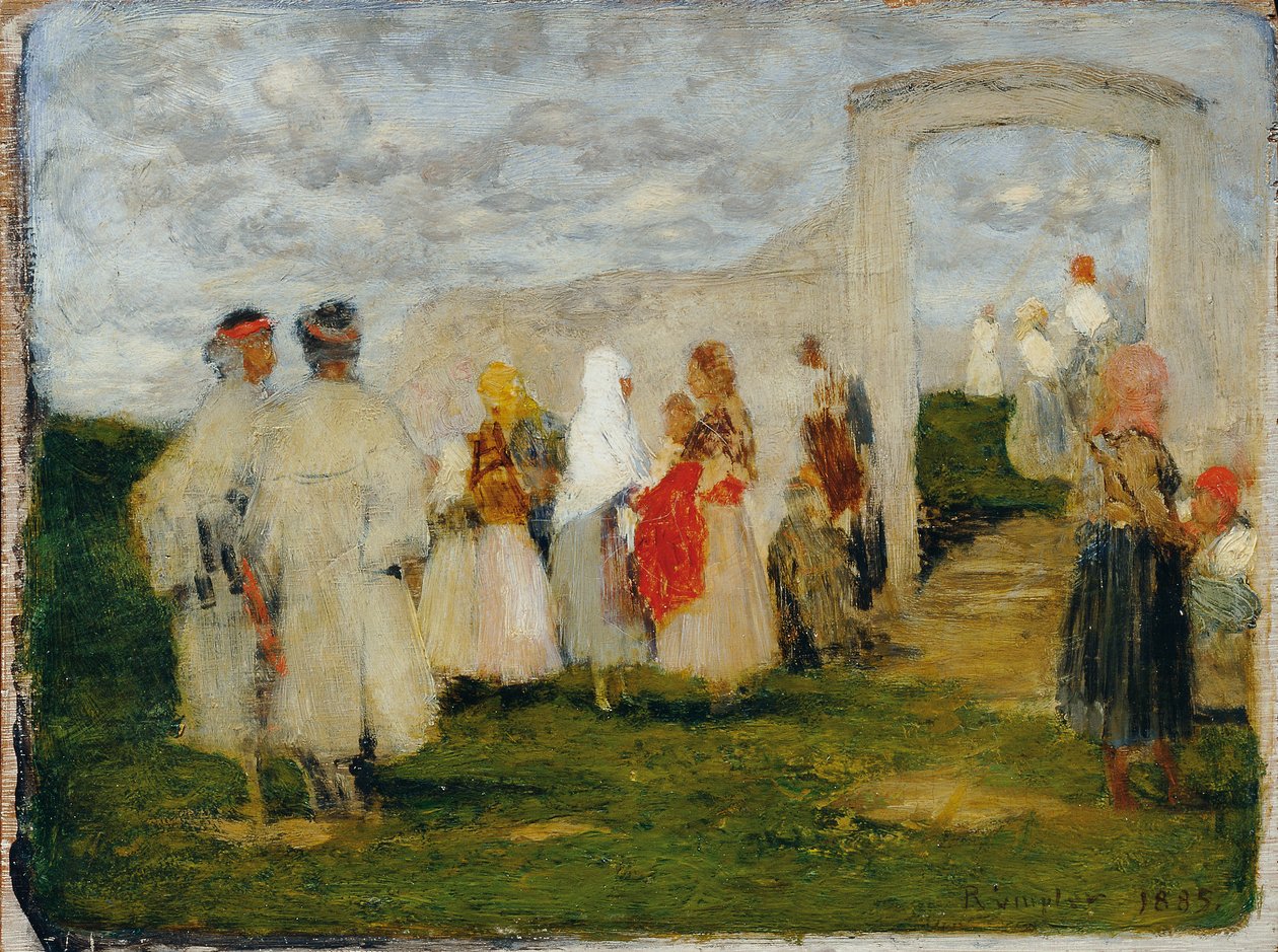 Går till kyrkan i Lundenburg av Franz Rumpler