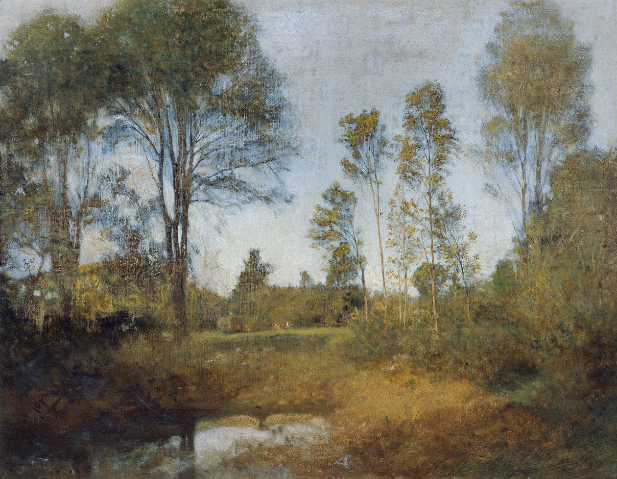 Landskap med en hövagn av Franz Rumpler