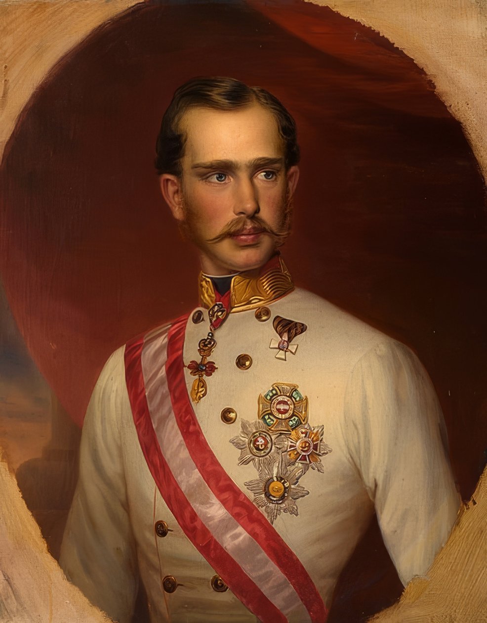 Kejsar Franz Josef I av Österrike (1830-1916) av Franz Schrotzberg