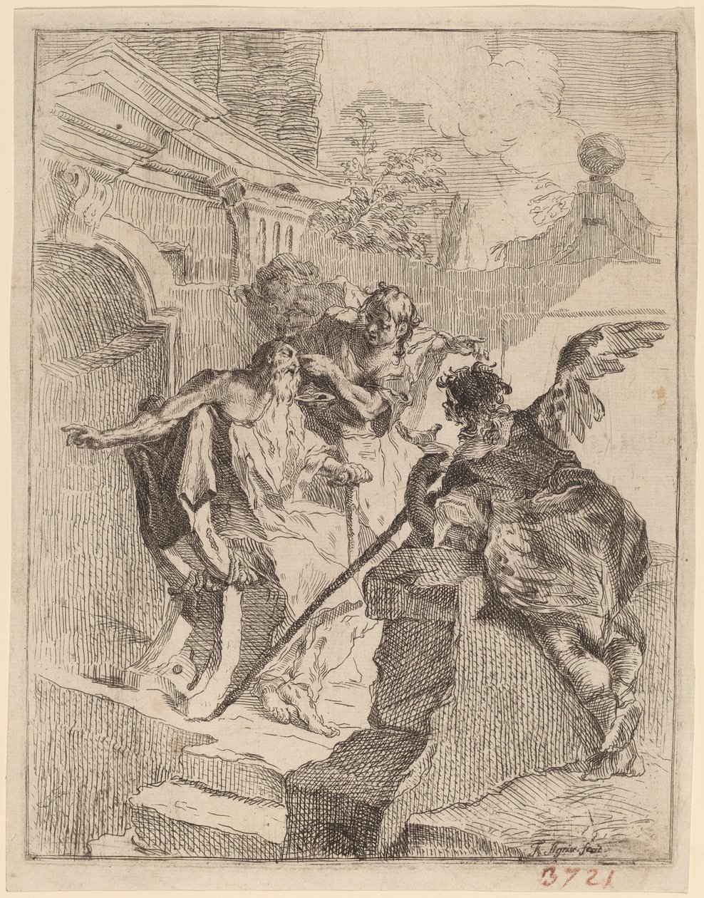 Tobias som helar sin far av Franz Sigrist the Elder