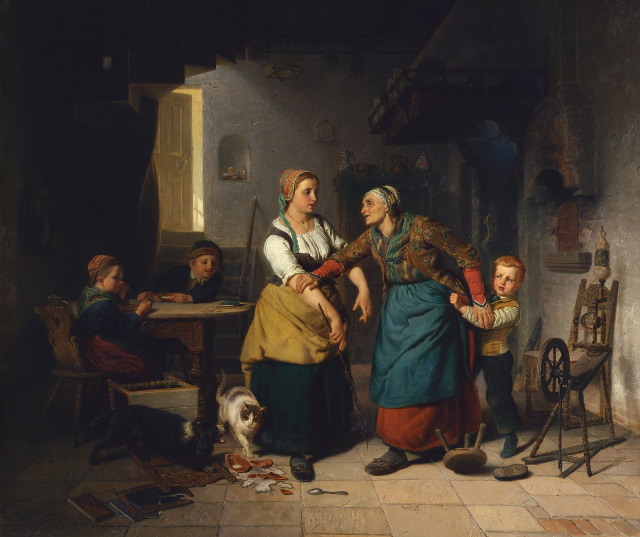 Familjesorger (olja på duk) av Franz Wieschebrink