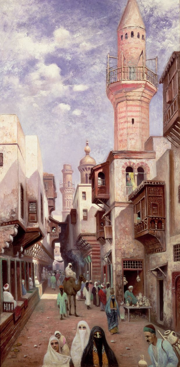 En arabisk gatubild av Franz Wilhelm Odelmark