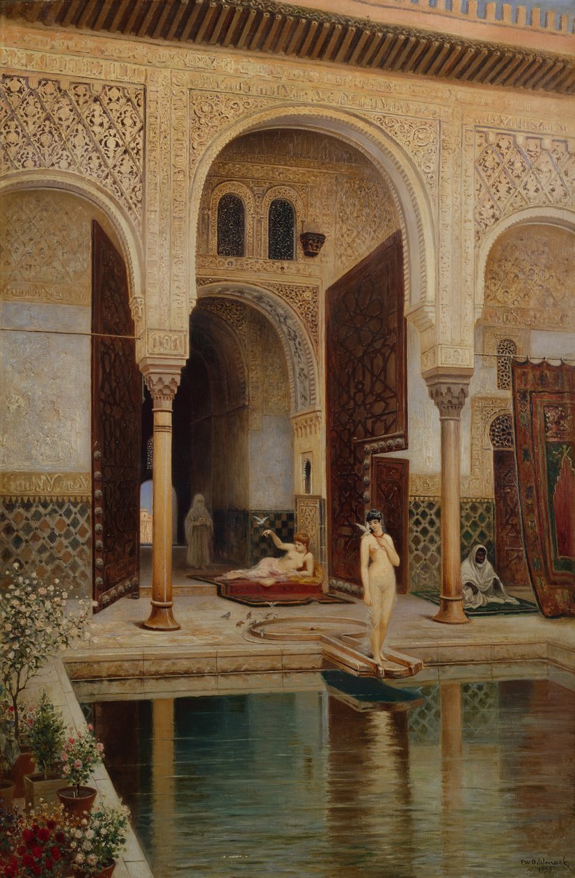 Alhambra Palace Patio i Grenada av Franz Wilhelm Odelmark