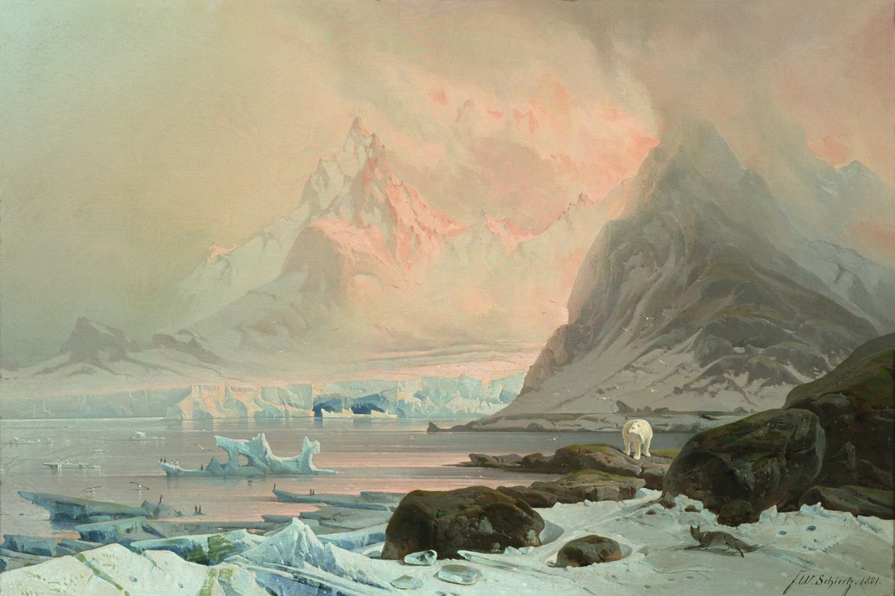 Sommarnatt, Spetsbergen av Franz Wilhelm Schiertz