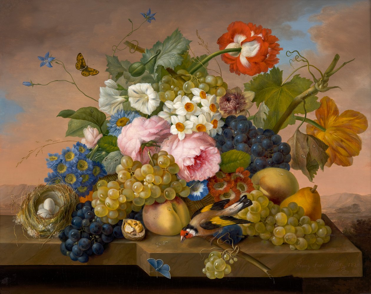blommigt stilleben av Franz Xaver Petter