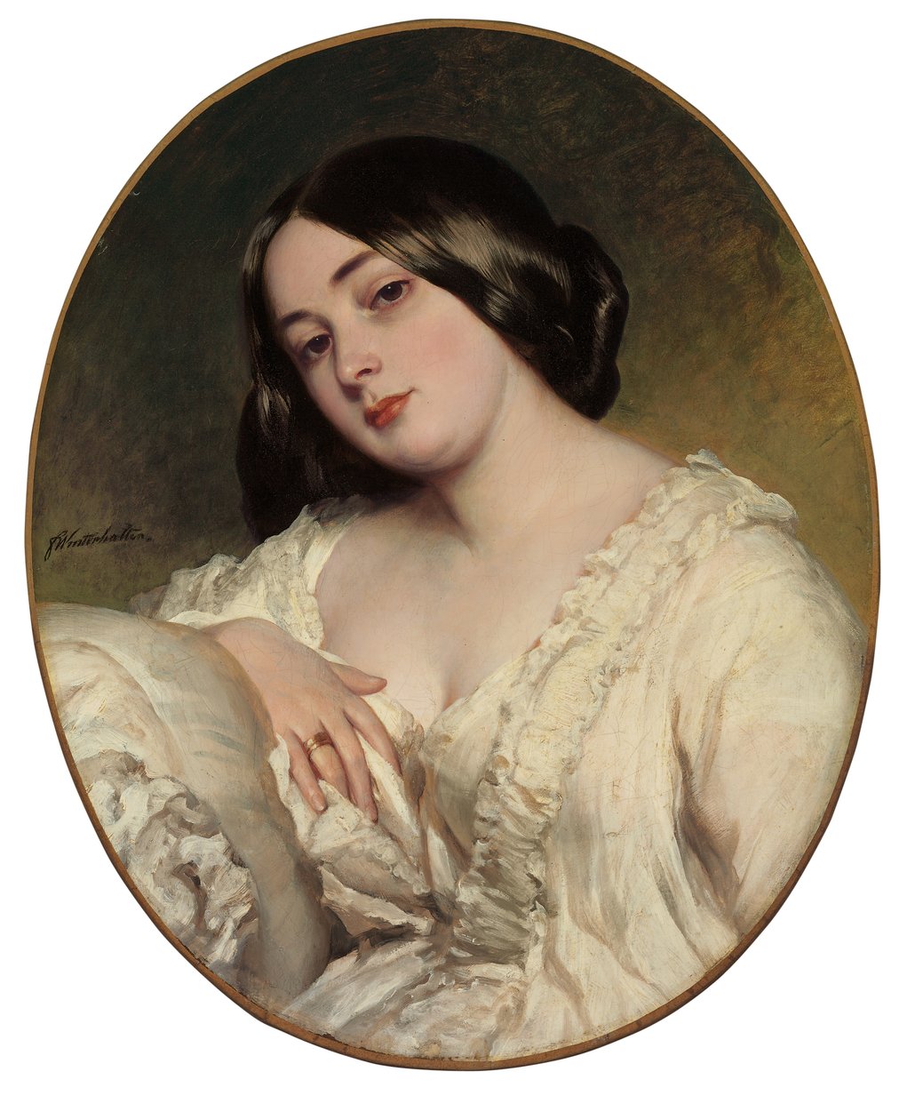Porträtt av en dam av Franz Xaver Winterhalter