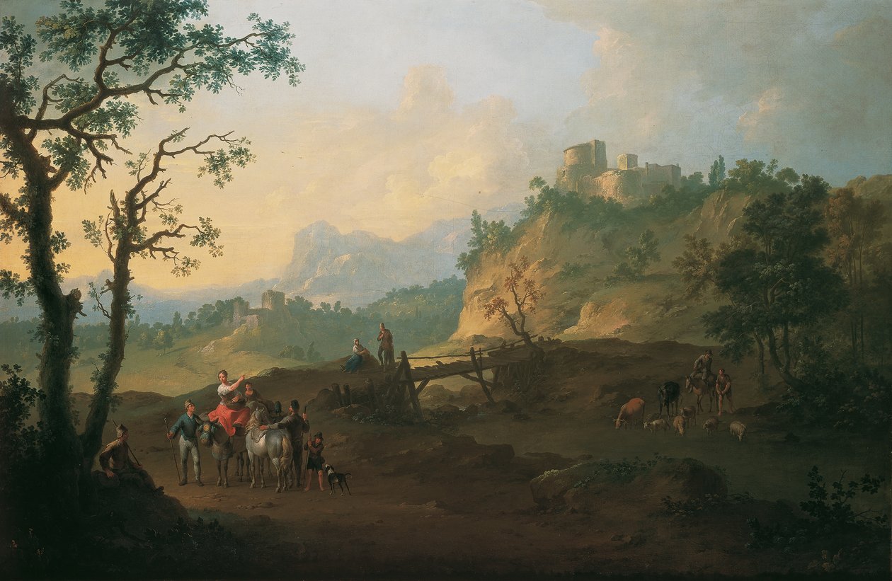 Italienskt landskap av Franz de Paula Ferg