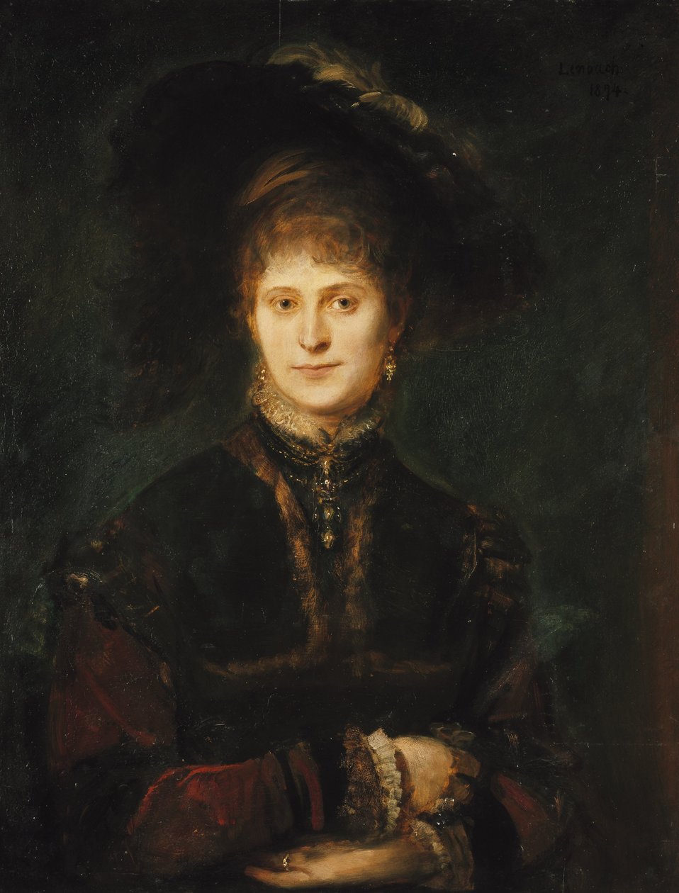 Magdalena Plach (?) av Franz von Lenbach