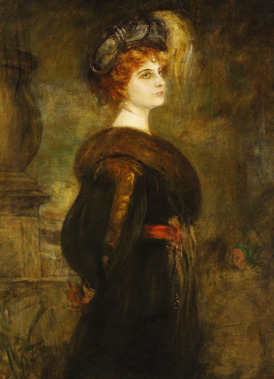 Porträtt av Lily Merk, omkring 1902 av Franz von Lenbach