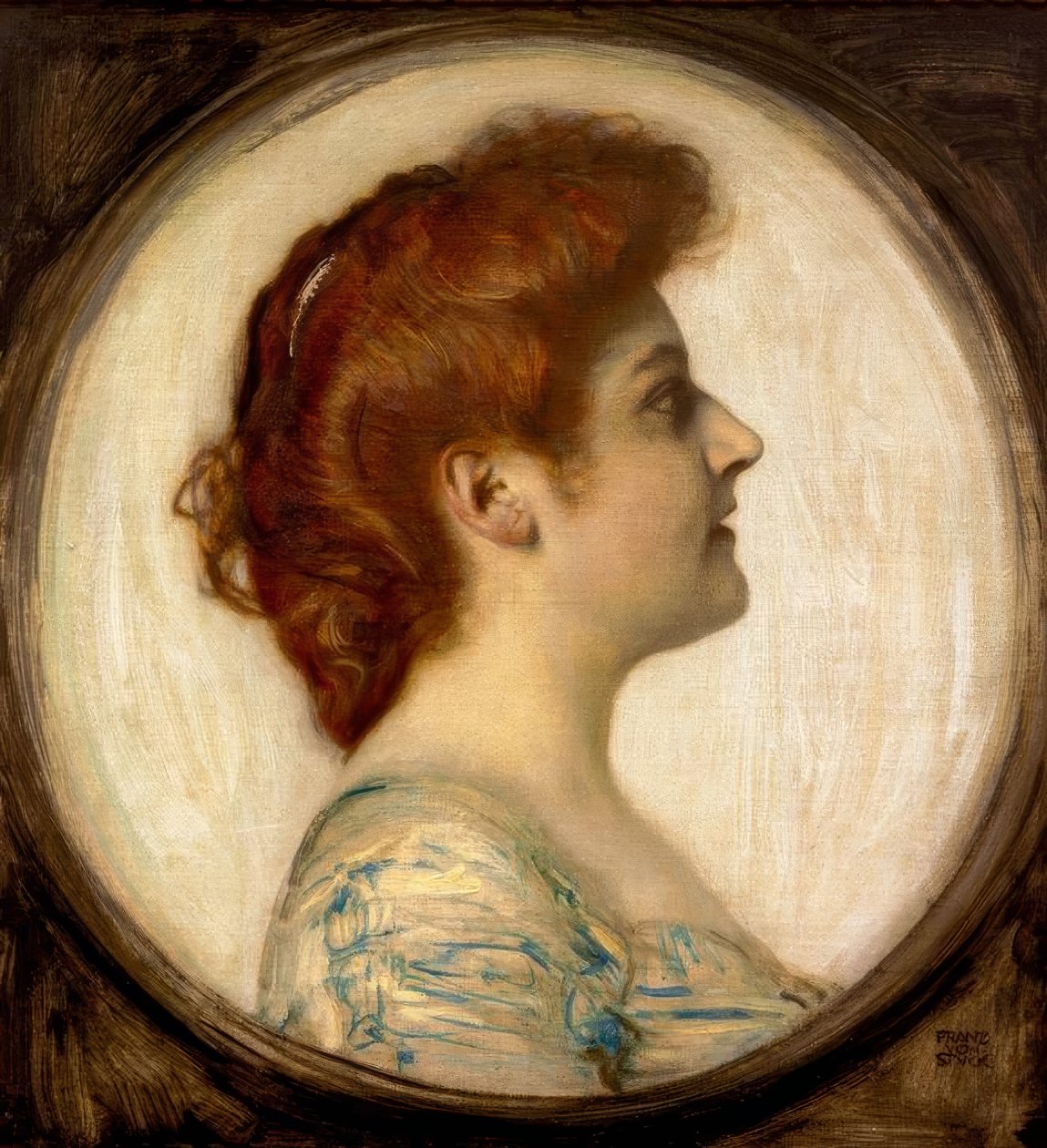 Porträtt av en dam av Franz von Stuck