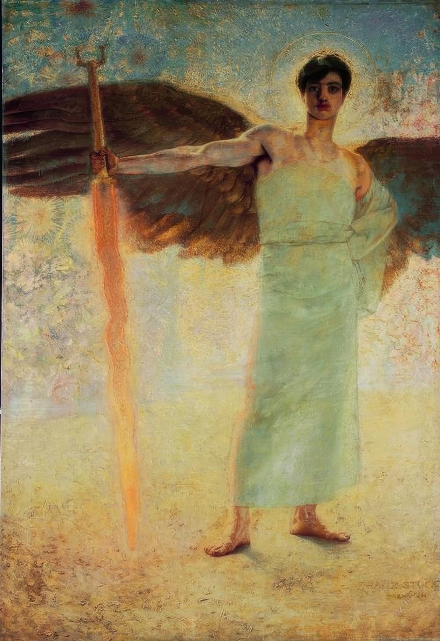 Paradisets väktare av Franz von Stuck
