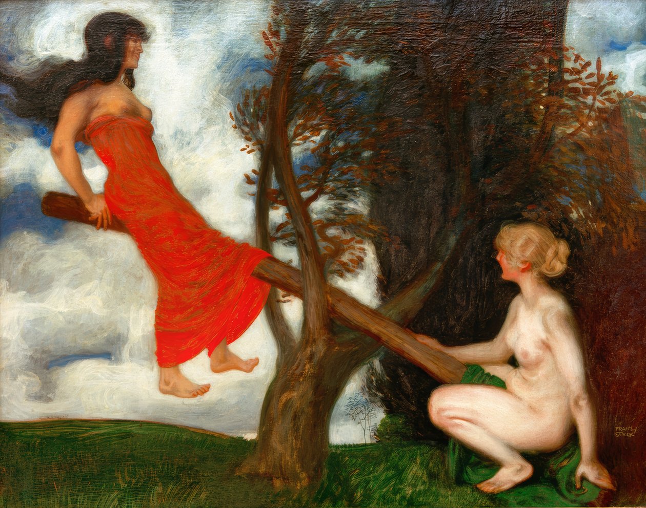 Gungbrädan av Franz von Stuck