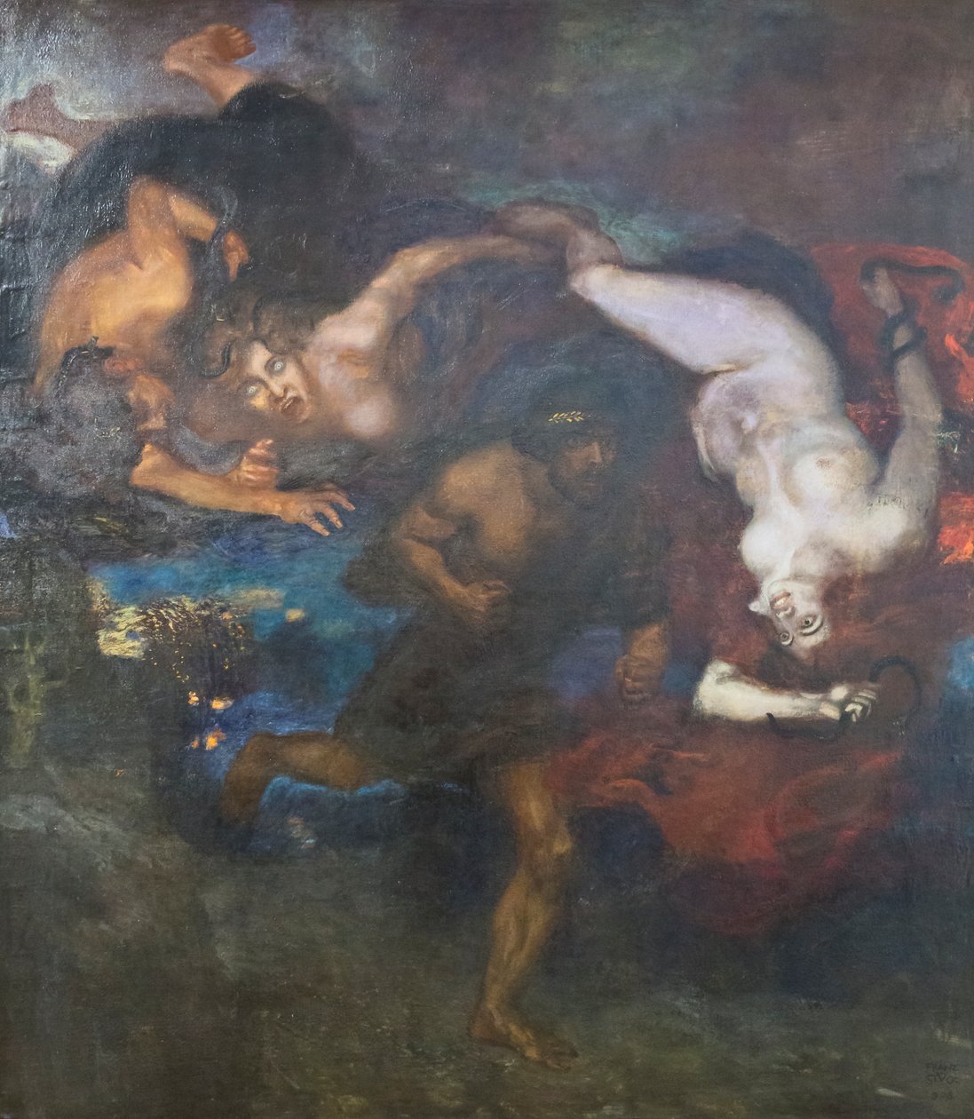 Orestes och furierna av Franz von Stuck
