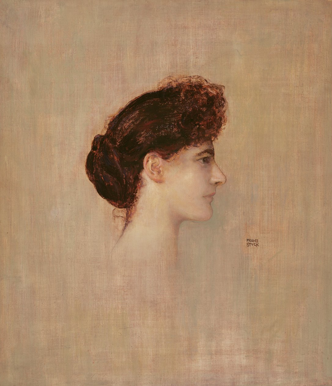 Porträtt av en kvinna, 1892 av Franz von Stuck