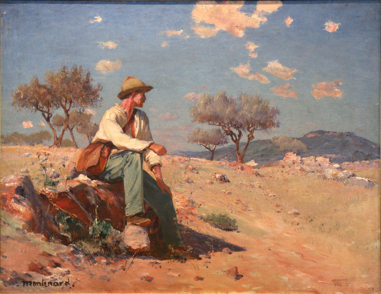 Paysan dans la campagne bessoise av Frederic Montenard