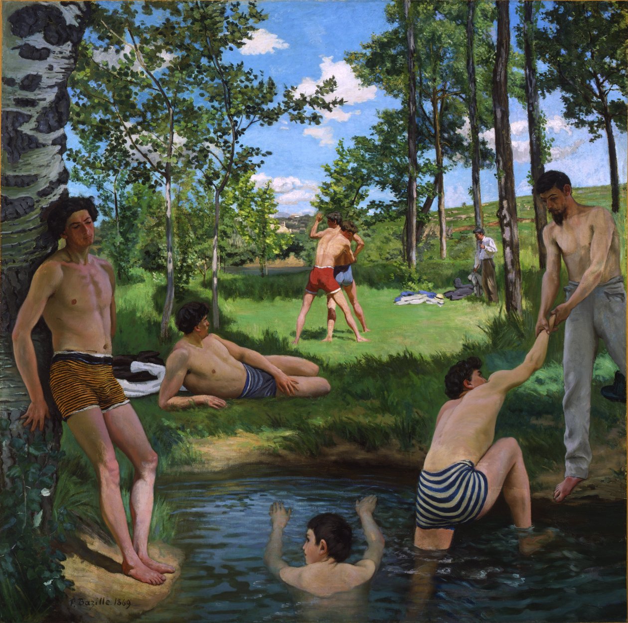 Sommarscen av Frédéric Bazille