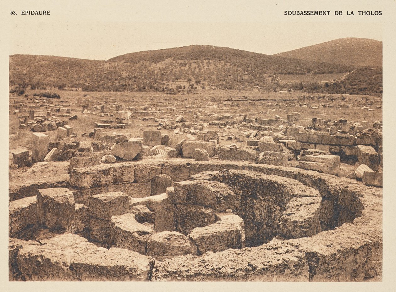 Epidaurus. Basen av Tholos av Frédéric Boissonnas