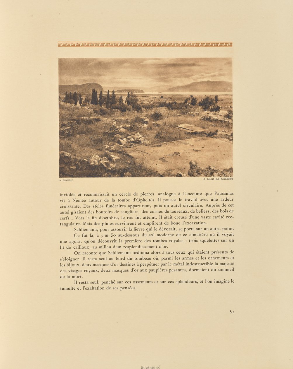 Tirynthe. Palatset (badet) av Frédéric Boissonnas